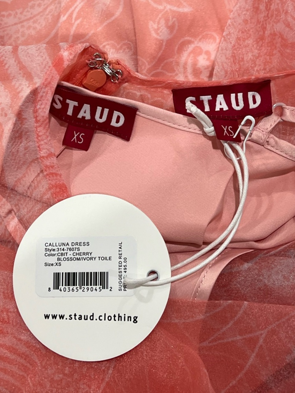 STAUD Calluna Cherry Blossom Maxi Dress - NWT - Picture 9 of 10